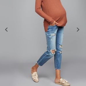 Cropped Maternity Jeans
